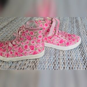 Sweet Honey Floral Kids Sneakers